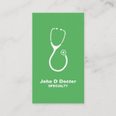 Medische arts of groene visitekaartjes voor de gez (Voorkant)