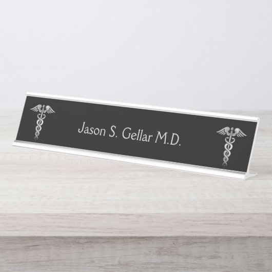 Medische arts of verpleegkundige Silver Bureau Naambordje (Voorkant)