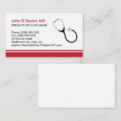 Medische arts of visitekaartjes in de gezondheidsz (Voorkant / Achterkant)