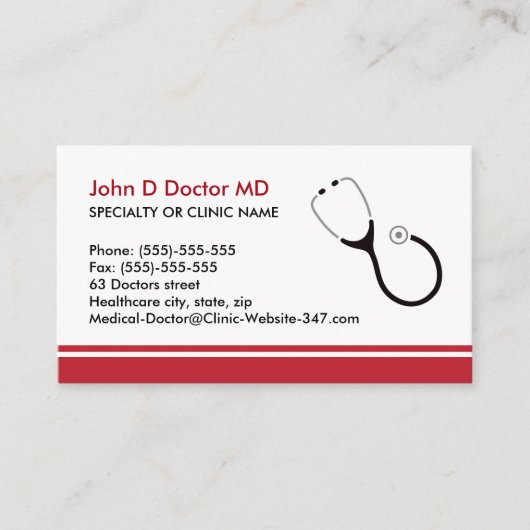 Medische arts of visitekaartjes in de gezondheidsz (Voorkant)