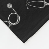 Medische arts Stethoscoop Patroon Arts Naam Fleece Deken (Hoek)