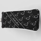 Medische arts Stethoscoop Patroon Arts Naam Golfheadcover (Voorkant)