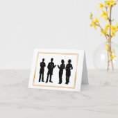 Medische artsen Team Silhouettes Wenskaart Kaart (Gele Bloem)