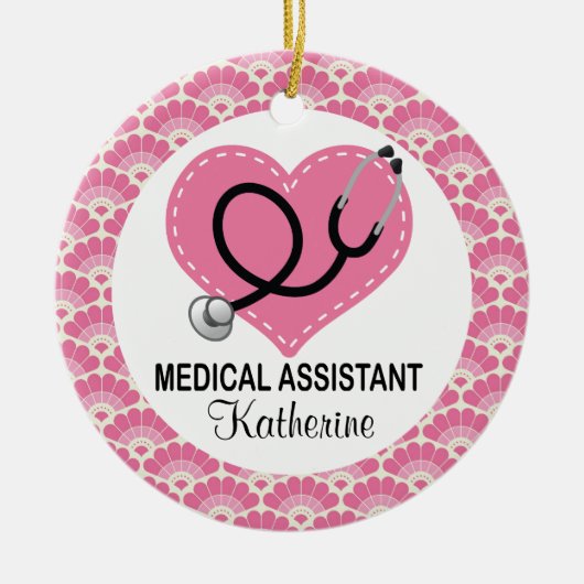 Medische assistent Aangepaste versiering Keramisch Ornament (Voorkant)