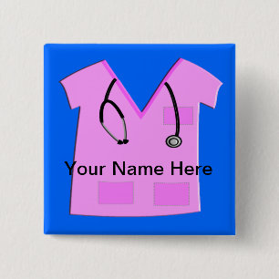 Medische assistent-badge vierkante button 5,1 cm