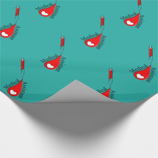 Medische assistent Bloed Slagkunst Cadeaupapier (Hoek)