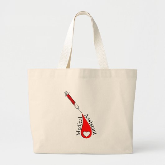 Medische assistent Bloed Slagkunst Grote Tote Bag (Voorkant)