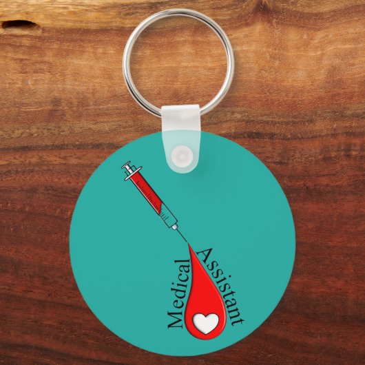 Medische assistent Bloed Slagkunst Sleutelhanger (Voorkant)