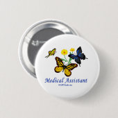 Medische assistent Butterfly Ronde Button 5,7 Cm (Voorkant /achterkant)