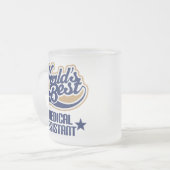 Medische assistent-cadeau (beste werelden) matglas koffiemok (Voorkant links)