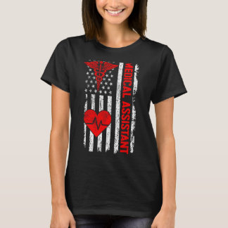 Medische Assistent CMA Life USA Vlag MA Nursing T-shirt