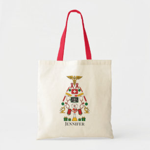Medische assistent Gepersonaliseerd kerstfeest Tote Bag