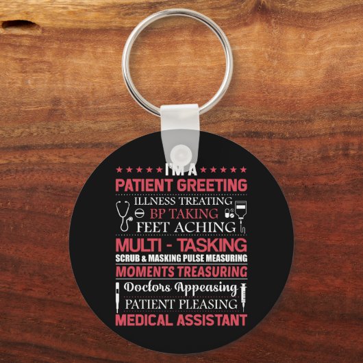 Medische assistent Griet ziekte patiënt Sleutelhanger (Voorkant)