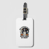 Medische Assistent Halloween Heks Vintage Gravure Bagagelabel (Voorkant (verticaal))