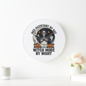 Medische Assistent Halloween Heks Vintage Gravure Grote Klok (Huis)