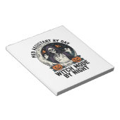 Medische Assistent Halloween Heks Vintage Gravure Notitieblok (Schuin)