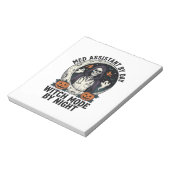 Medische Assistent Halloween Heks Vintage Gravure Notitieblok (Linkerzijde)
