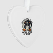 Medische Assistent Halloween Heks Vintage Gravure Ornament (voorkant)