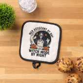 Medische Assistent Halloween Heks Vintage Gravure Pannenlap (Top down)