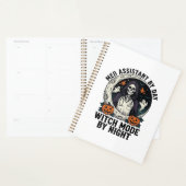 Medische Assistent Halloween Heks Vintage Gravure Planner (Display)