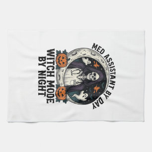Medische Assistent Halloween Heks Vintage Gravure Theedoek