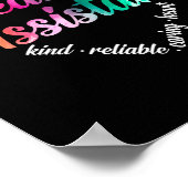 Medische assistent Hart Word Cloud Waterverf Poster (Hoek)