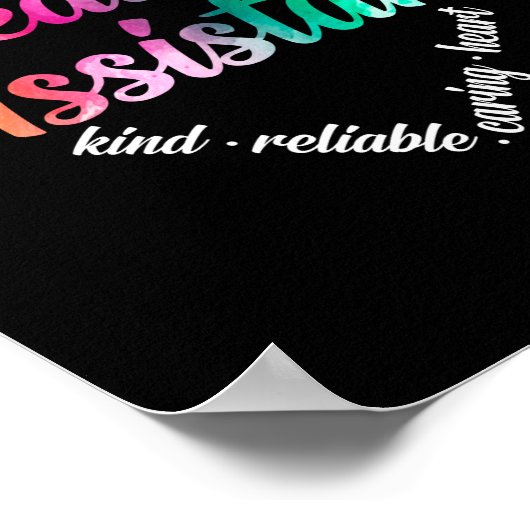 Medische assistent Hart Word Cloud Waterverf Poster (Hoek)