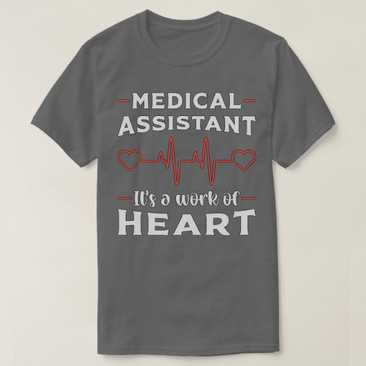 Medische assistent Hartarts geneeskundige verpleeg T-shirt (Design voorkant)