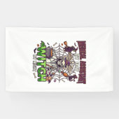 Medische Assistent Heks Skelet Spuit Ketel  Spandoek (Horizontaal)