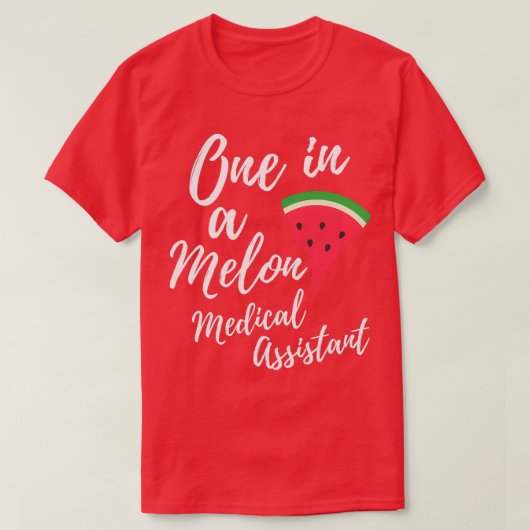 Medische assistent Idee in een Melon Medica T-shirt (Design voorkant)