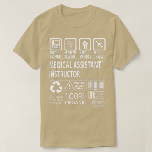 Medische assistent-instructeur 2 t-shirt (Design voorkant)