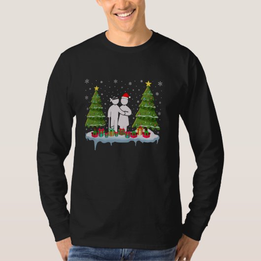 Medische Assistent Kerstboom Lighting Ugly Christm T-shirt (Voorkant)