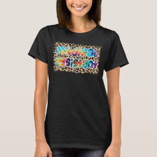 Medische assistent Levenslang kleurstof Leopard T-shirt
