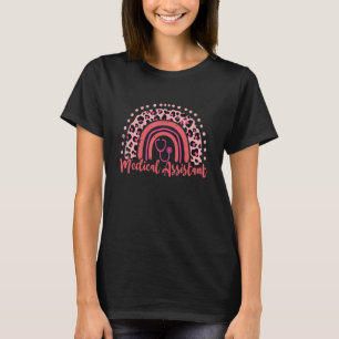 Medische Assistent Luipaard Boho Regenboog Verplee T-shirt