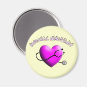 Medische assistent PINK HEART Design Cadeaus Magneet (Voorkant / Achterkant)