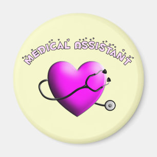 Medische assistent PINK HEART Design Cadeaus Magneet