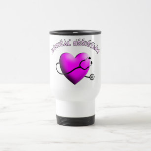 Medische assistent PINK HEART Design Cadeaus Reisbeker