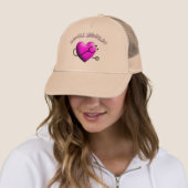 Medische assistent PINK HEART Design Cadeaus Trucker Pet (In situ)