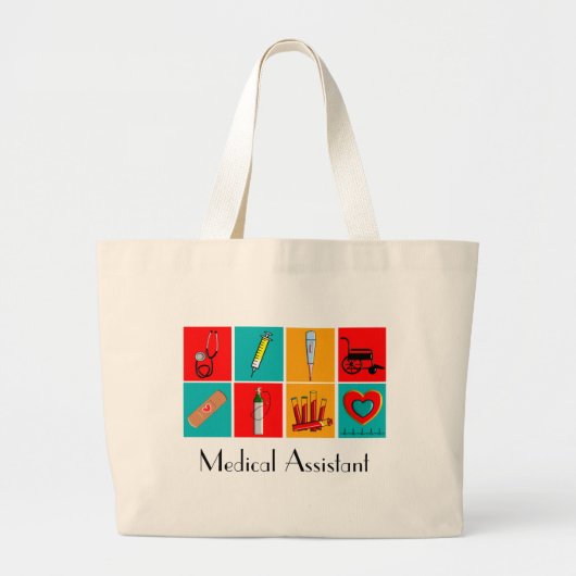Medische assistent Pop Art Canvas tas (Voorkant)