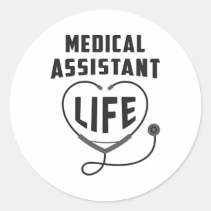 Medische assistent voor levensgeneeskunde Medicina Ronde Sticker