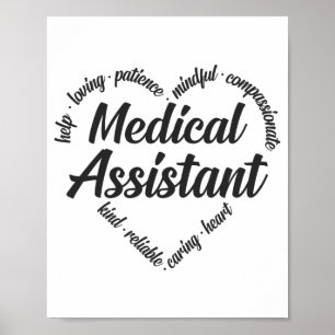 Medische assistent Word Cloud Poster