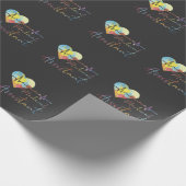 Medische assistent-ziekenhuis EKG Pulse-Waterverf Cadeaupapier (Hoek)