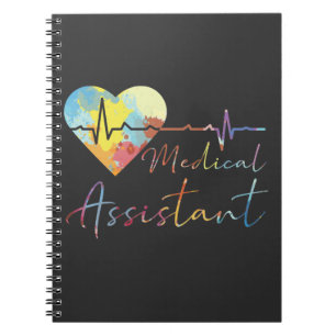 Medische assistent-ziekenhuis EKG Pulse-Waterverf Notitieboek