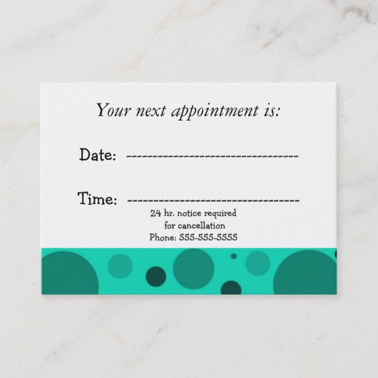 Medische benoeming afsprakenkaartje (Voorkant)