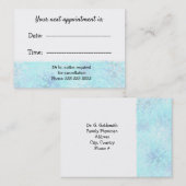 Medische benoeming Gespikkeld blauw Afsprakenkaartje (Voorkant / Achterkant)