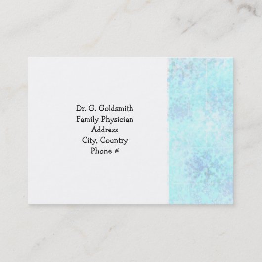 Medische benoeming Gespikkeld blauw Afsprakenkaartje (Achterkant)