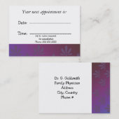 Medische benoeming Modern Floral Afsprakenkaartje (Voorkant / Achterkant)