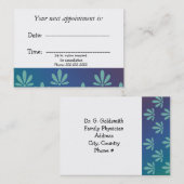 Medische benoeming Modern Floral Afsprakenkaartje (Voorkant / Achterkant)