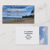 Medische benoeming op de strand afsprakenkaartje (Voorkant / Achterkant)