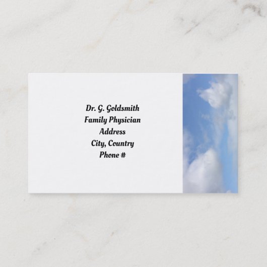 Medische benoeming op de strand afsprakenkaartje